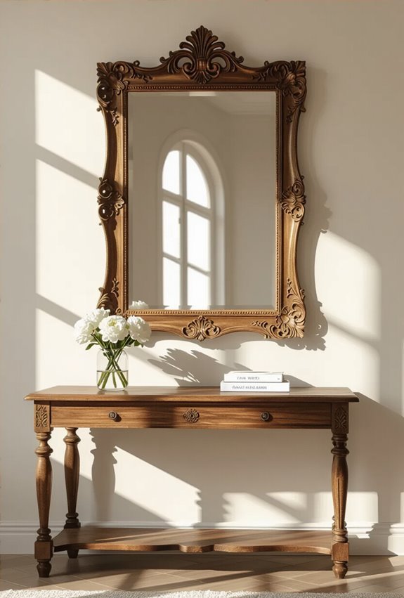 ornate mirrors amplify light