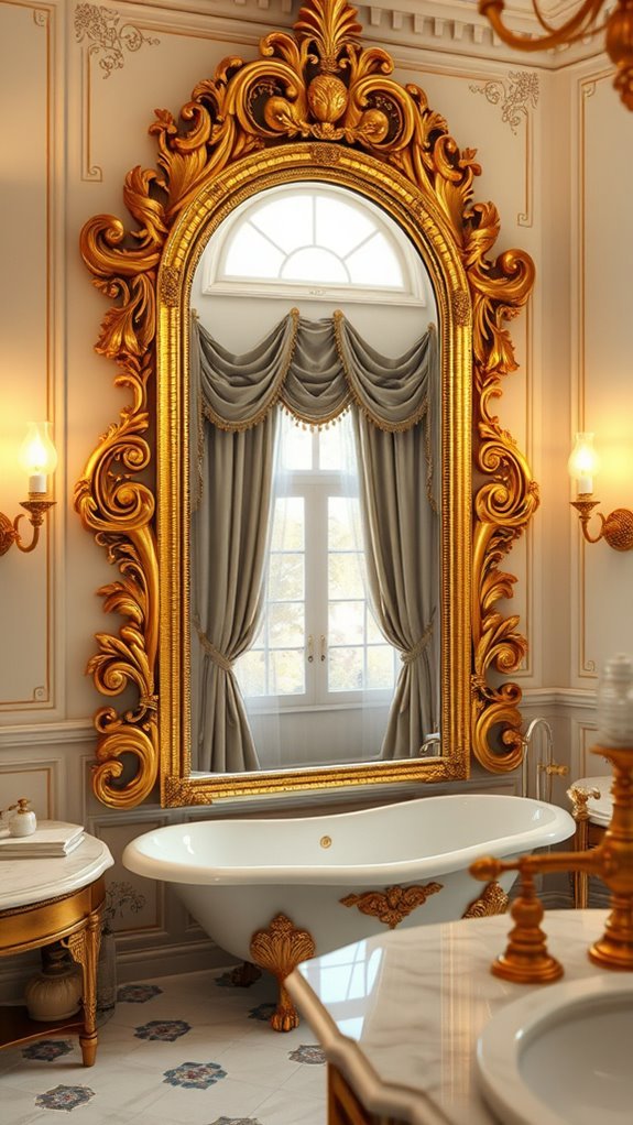 ornate mirrors enhance elegance