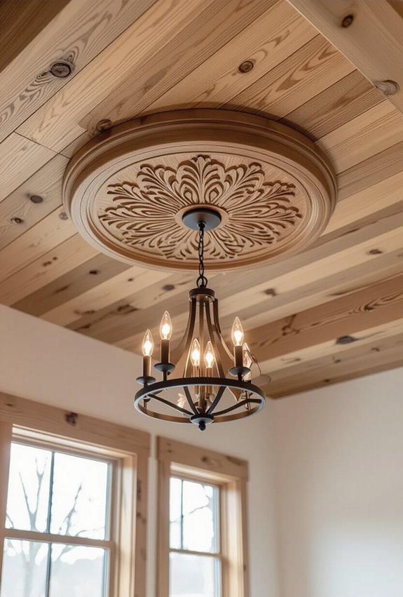 ornate or minimalist wooden medallions