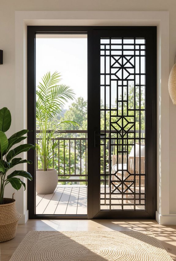 ornate ventilated security balcony doors