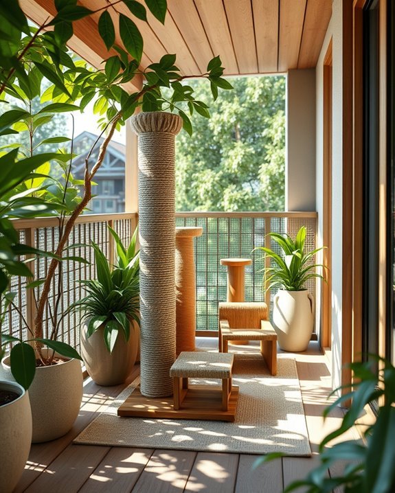 outdoor cat scratching posts