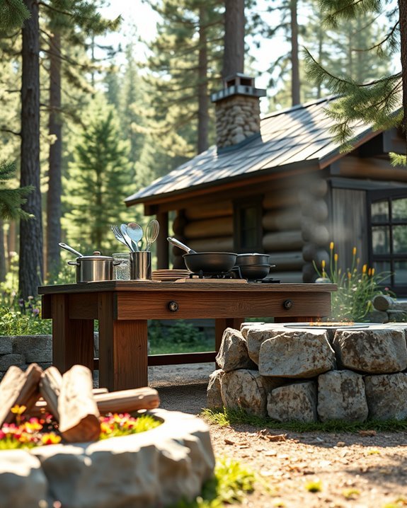 outdoor cooking with spices