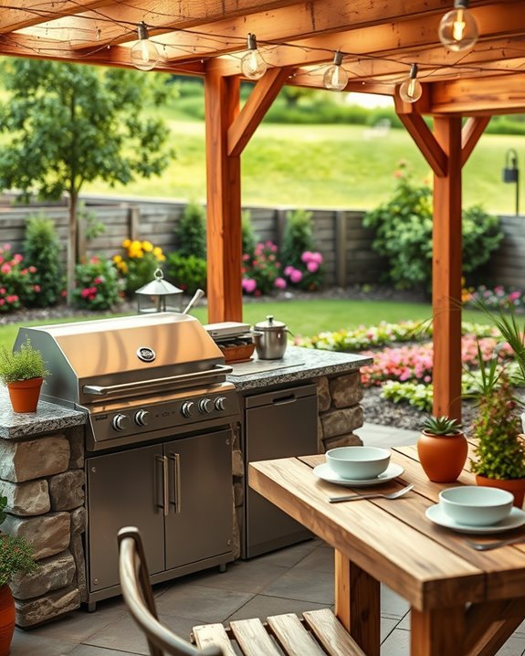 outdoor culinary gathering space