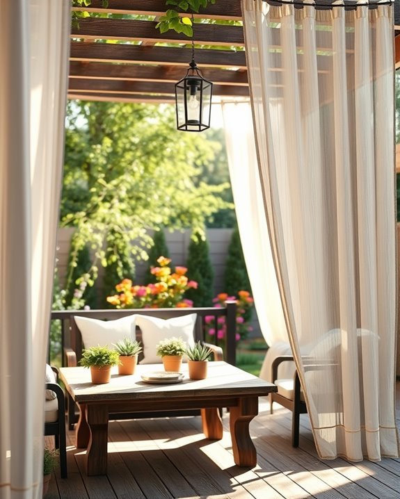 outdoor curtains enhance ambiance