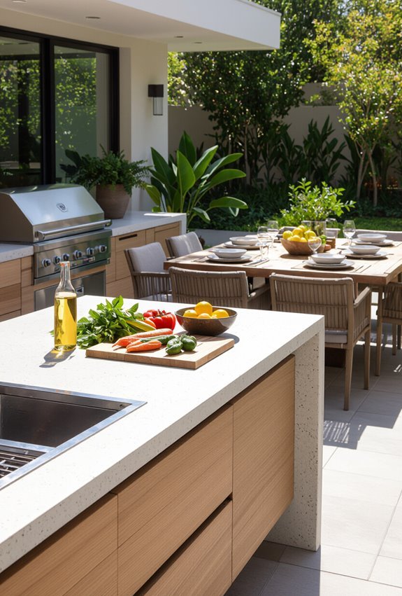 outdoor dining and socializing