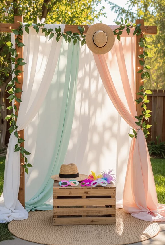 outdoor diy photo booth