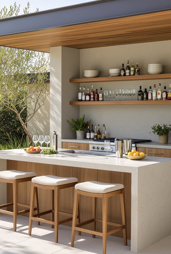 outdoor entertaining bar hub