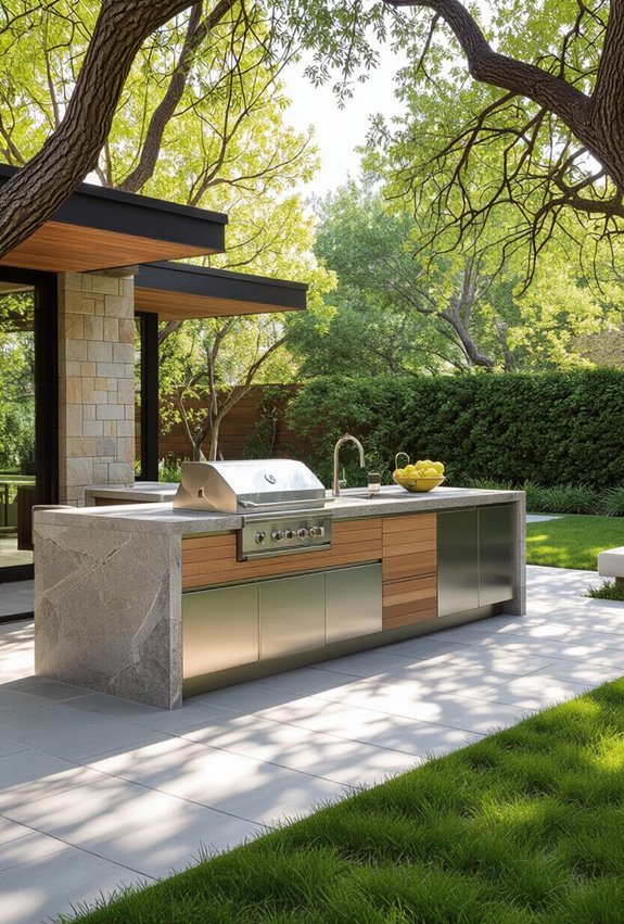 outdoor kitchen convenient private accessible