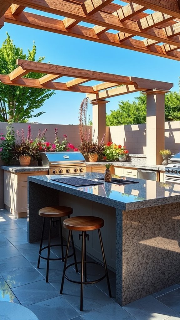 outdoor kitchen grill island
