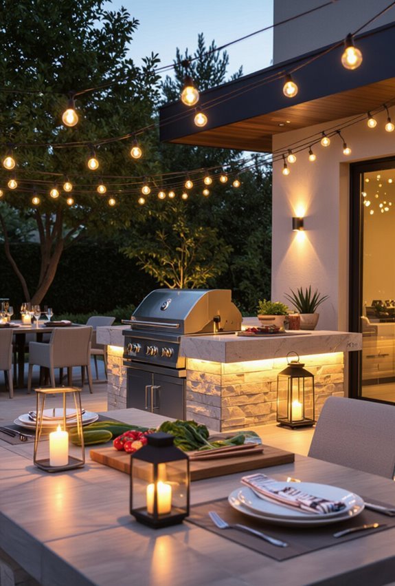 outdoor kitchen lighting design