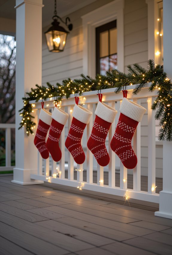 outdoor lighted stocking display