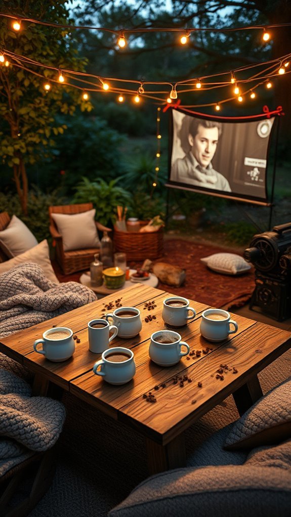 outdoor movie coffee night