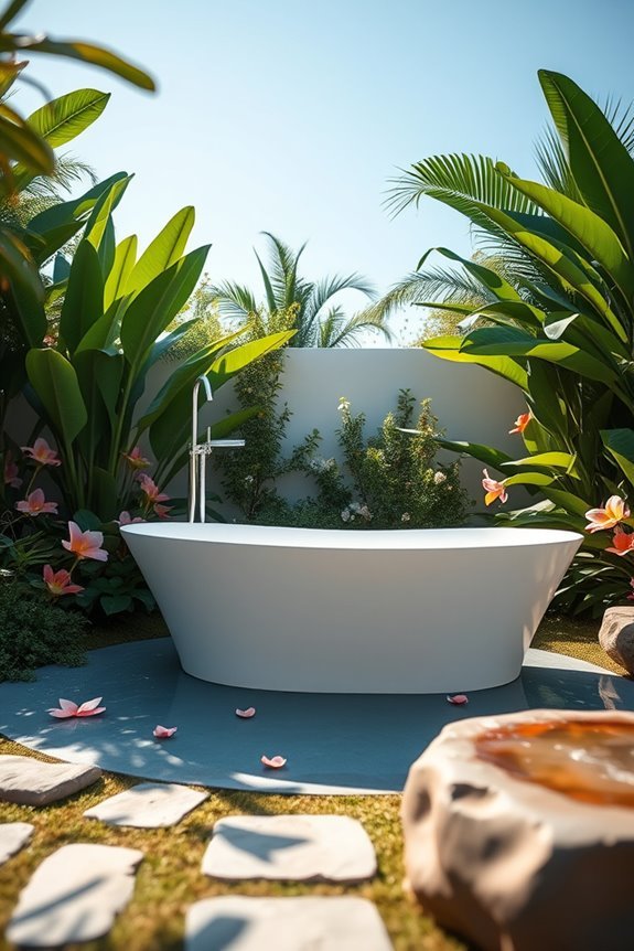 outdoor tub summer retreat