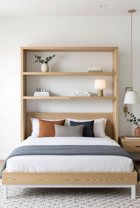 over bed wall mounted storage