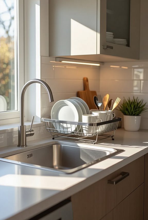 over sink compact dish rack