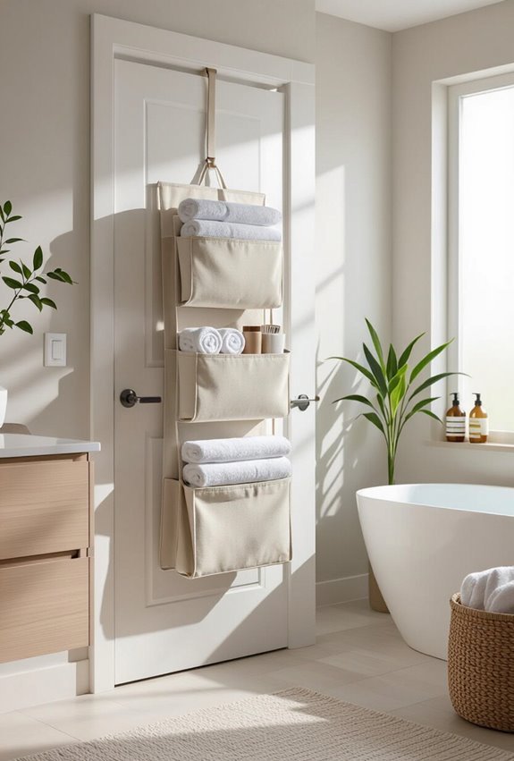 over the door bathroom storage