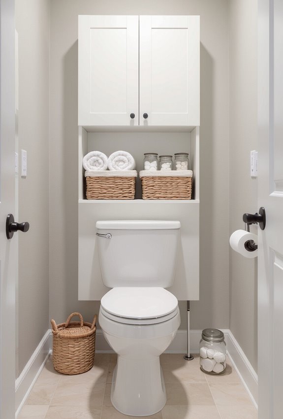 over toilet cabinet storage solutions