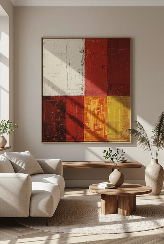 oversized art creates focality