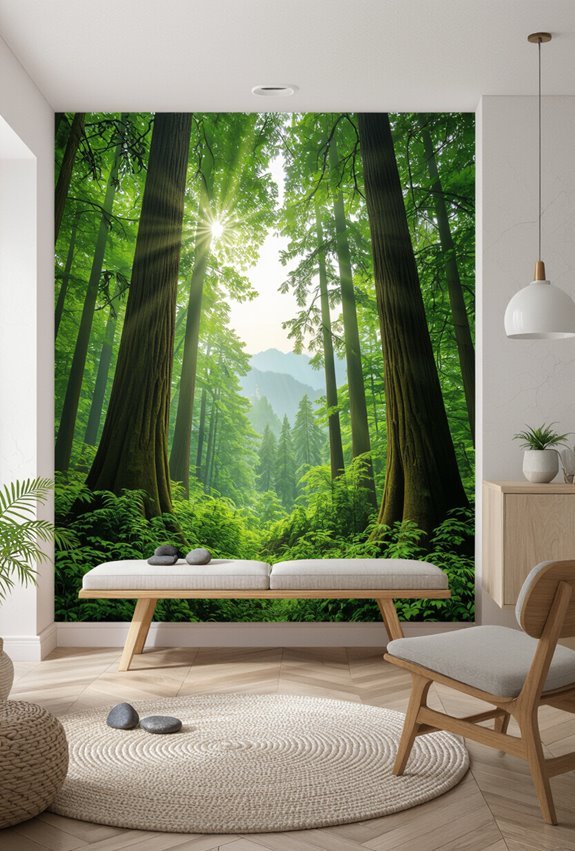 oversized biophilic nature murals