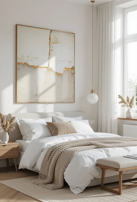 oversized bold textured statement art