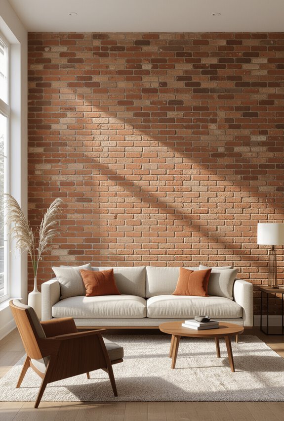 oversized brick visually expands rooms