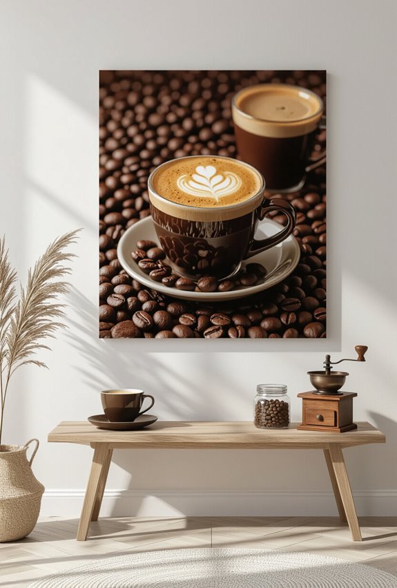 oversized coffee canvas statement