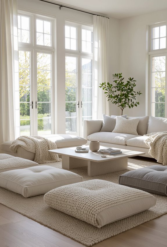 oversized cushions for flexible seating
