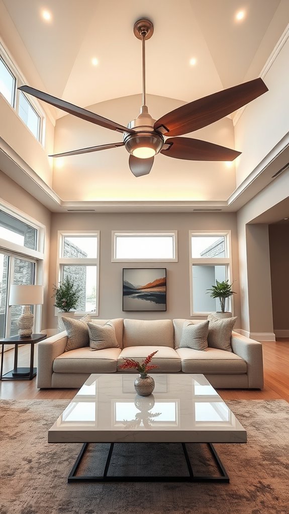 oversized fan enhances aesthetics