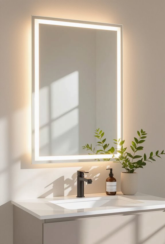 oversized led illuminated round mirrors