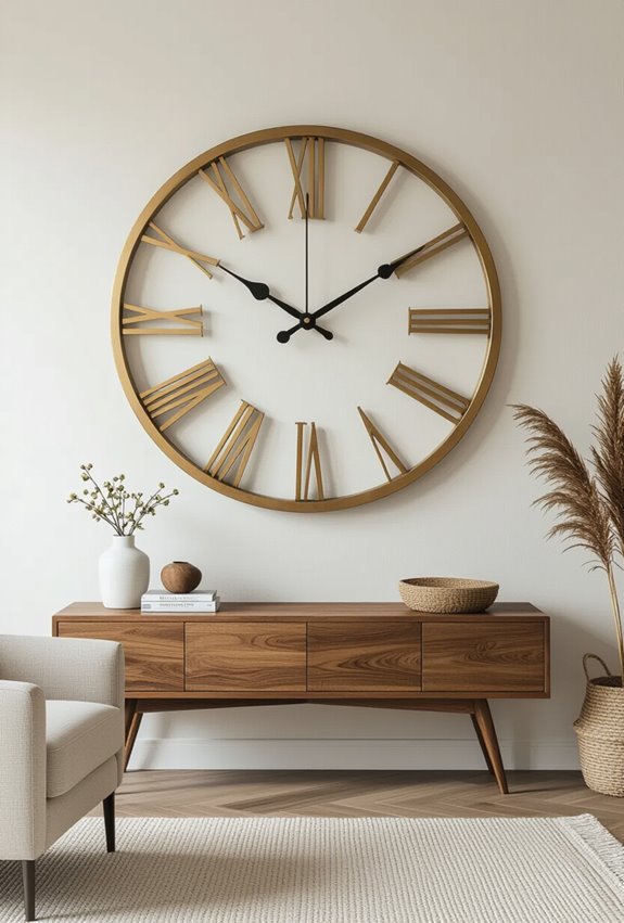 oversized pendulum minimalist clock