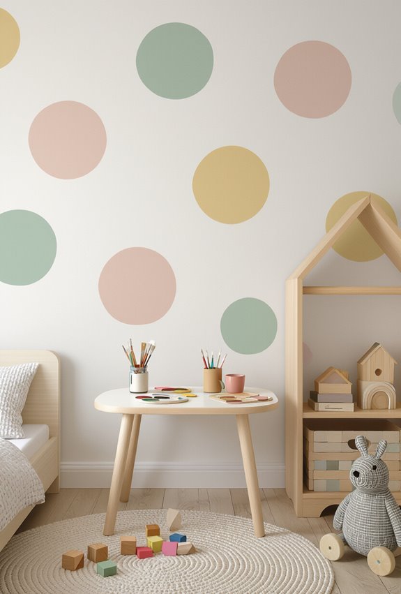 oversized playful removable polka dots