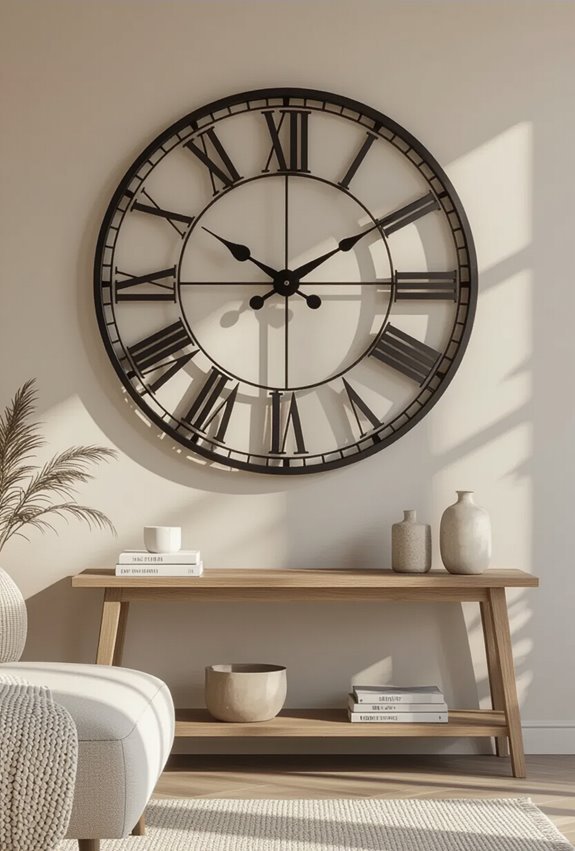 oversized roman numeral wallpiece