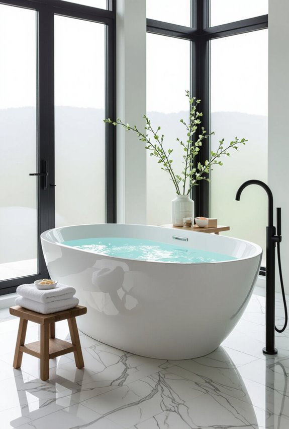 oversized spa style soaking tubs