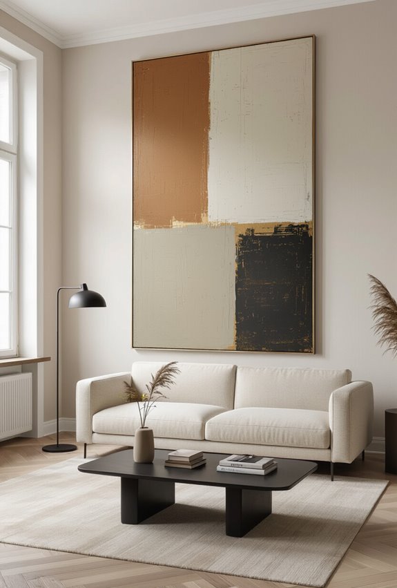 oversized triptych art panels