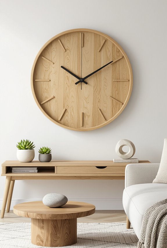 oversized vintage mechanical wall clock