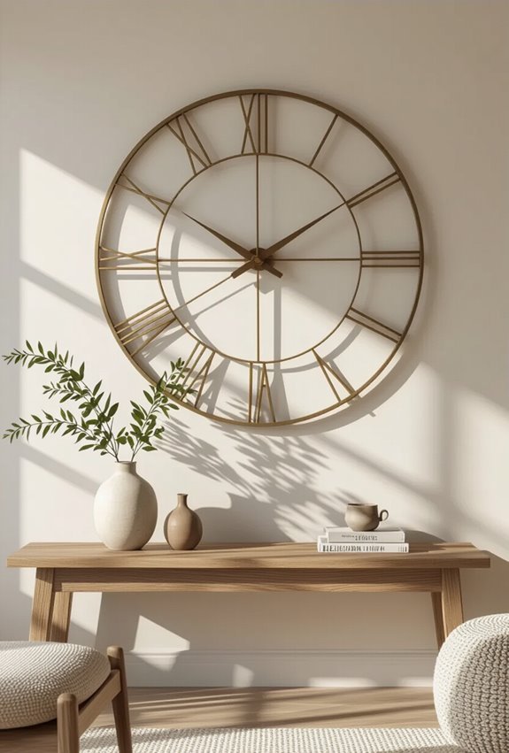 oversized vintage station clock