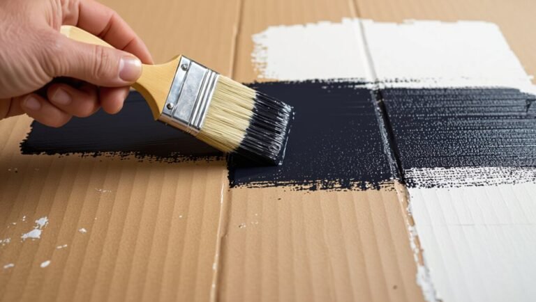 paint absorption affects cardboard