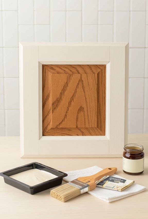 paint and stain layered accents