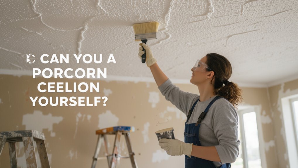 paint popcorn ceiling yourself
