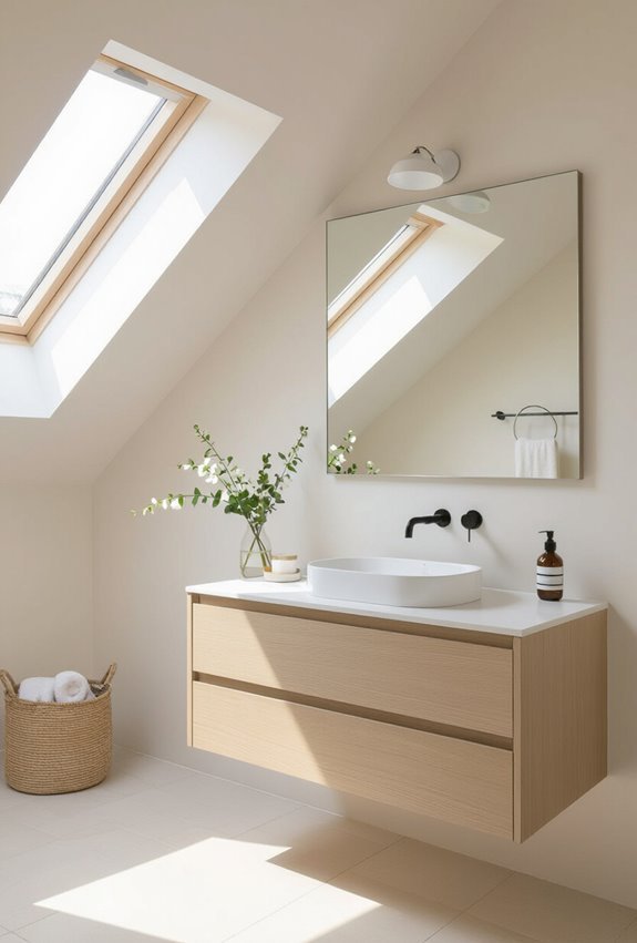 paint slanted ceilings light