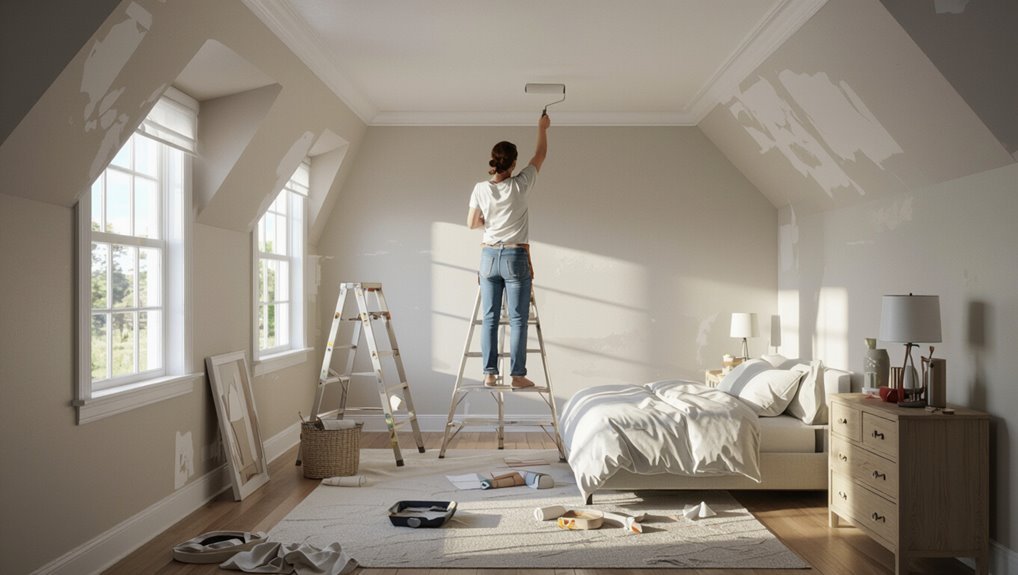 paint small room ceiling efficiently