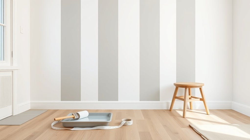 paint vertical stripes precisely