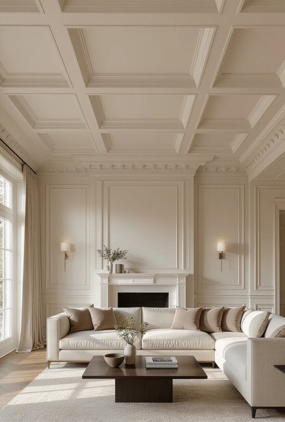 painted coffered ceilings elegance