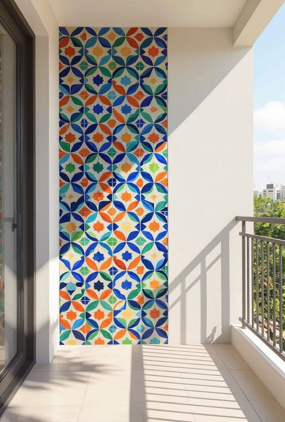painted mosaic tile illusions