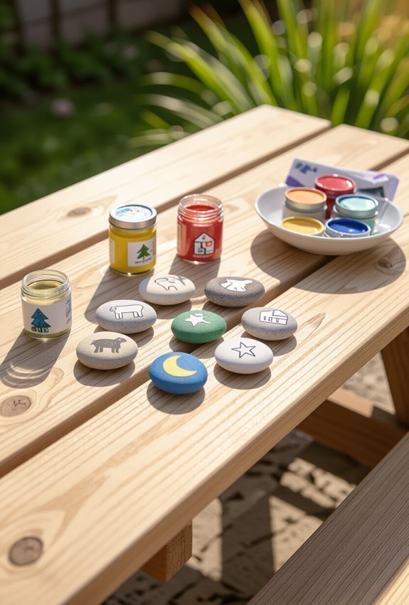 painted story stones for play