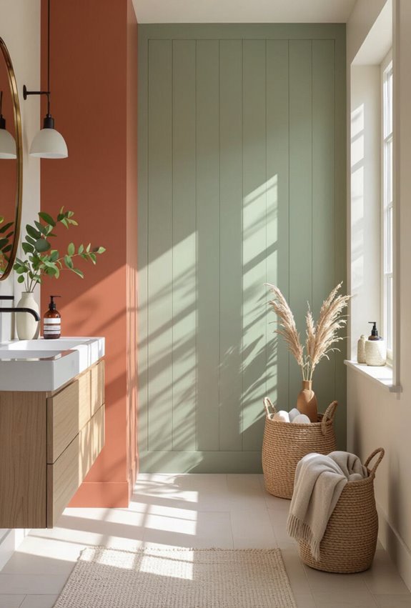 painted wood adds warmth