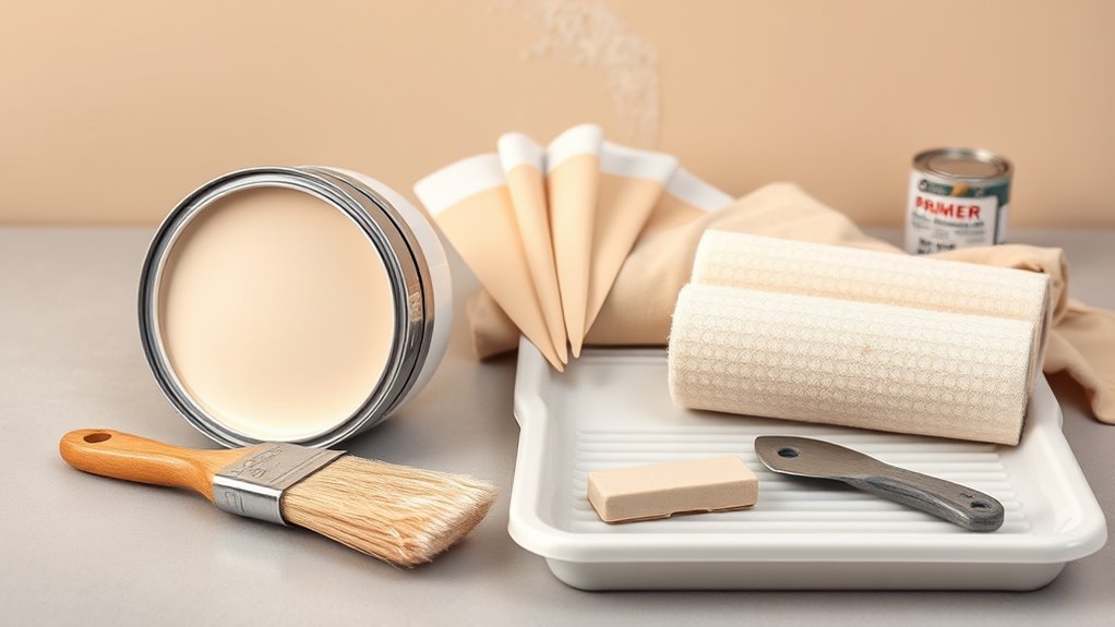 painting supplies and preparation