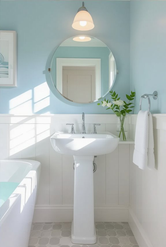 pale blue and white serenity