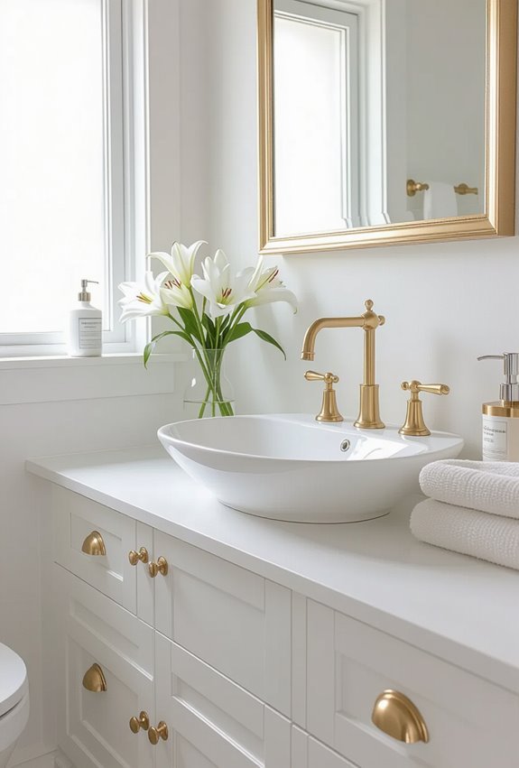 pale gold and white shine