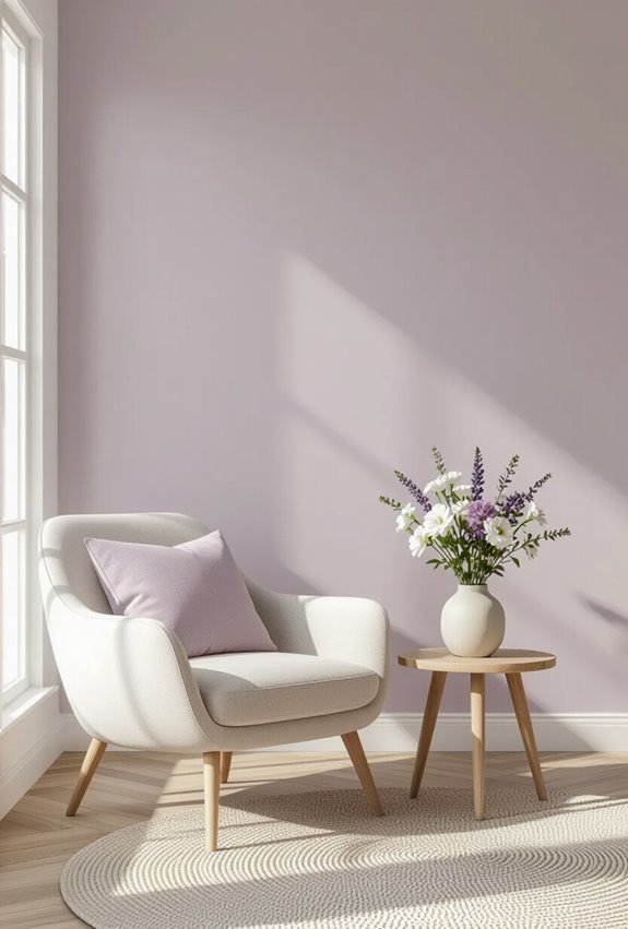 pale lavender calming accent
